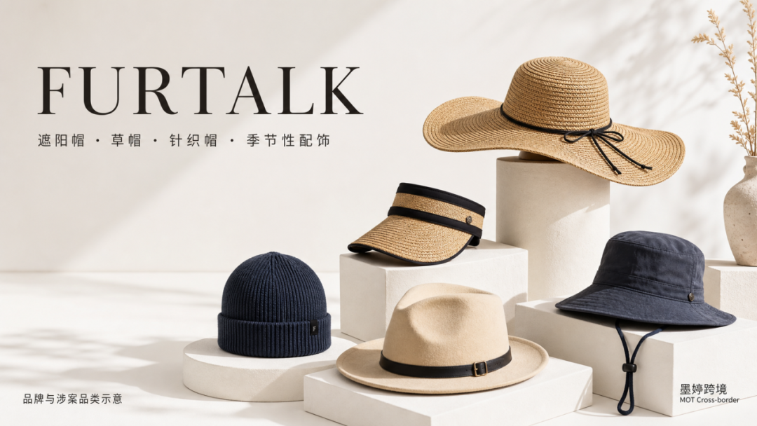 FURTALK 帽饰品牌与涉案品类示意