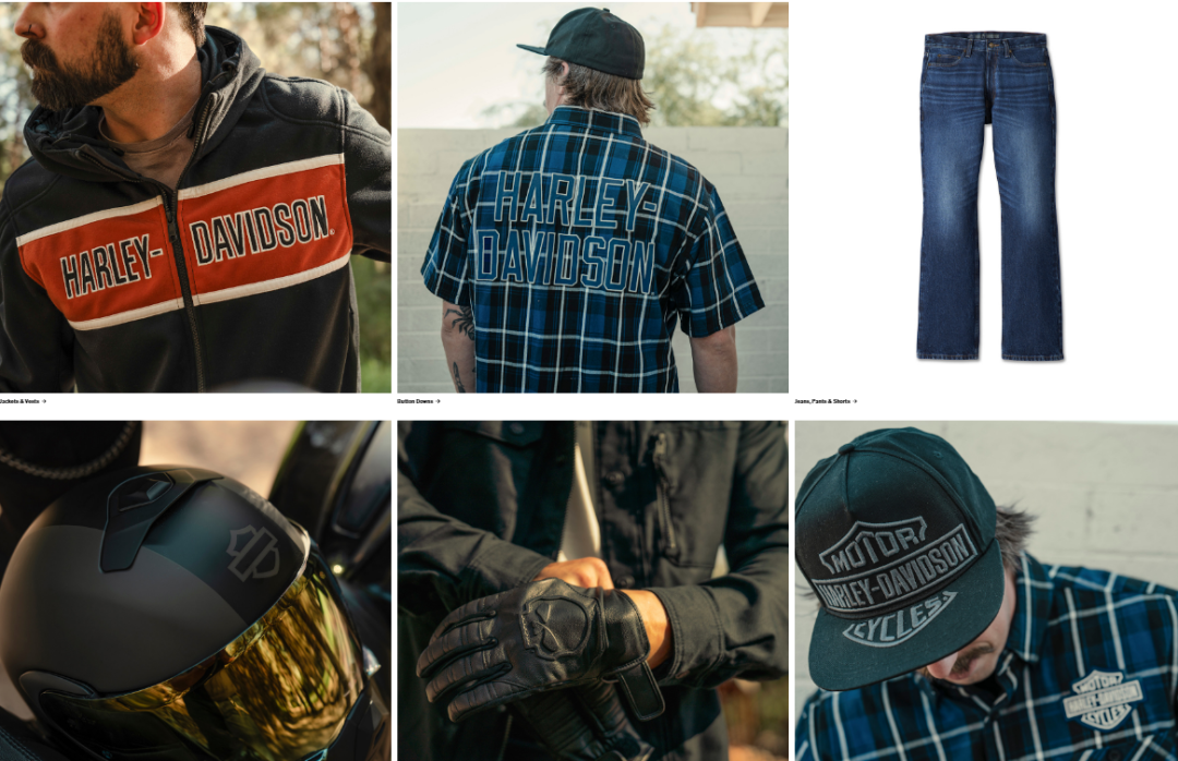 Harley-Davidson Bar and Shield等品牌标识在商品中的使用示例