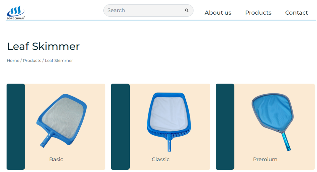 Skimmer Frame泳池撇渣器配件产品页面截图