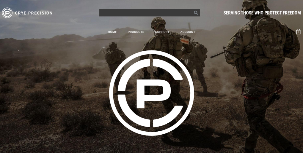 Crye Precision品牌官网页面截图