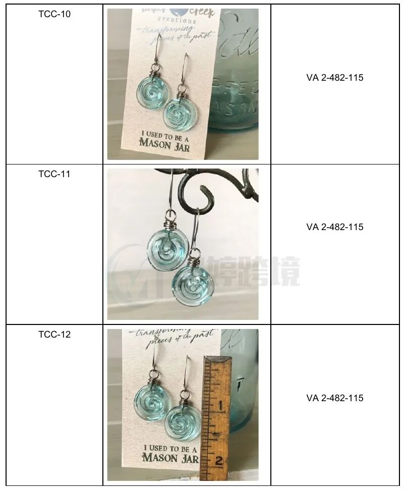 Tinker Creek Creations版权登记截图,显示VA 2-482-115