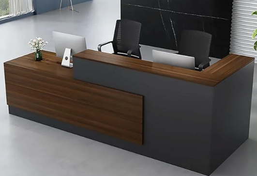 Reception Desk一体式前台家具产品图