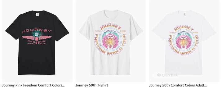 Journey乐队周边服装商品图