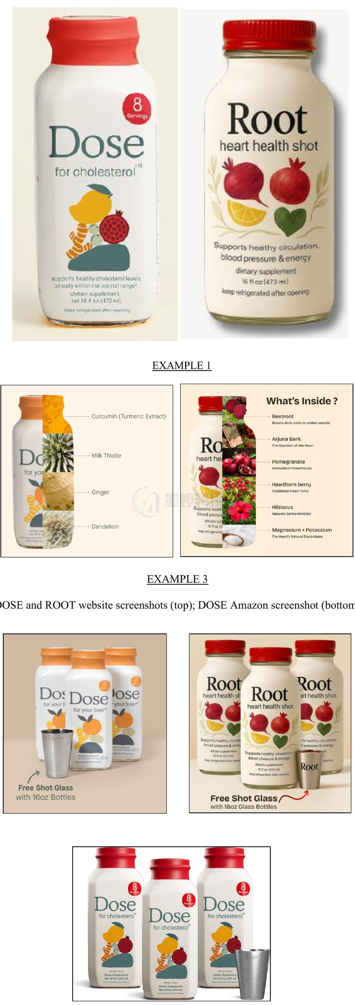 Dose和Root保健品包装及网页展示图
